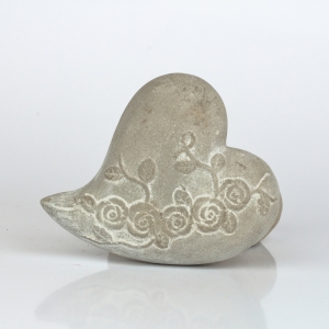 Betónová dekorácie srdce 12x12cm