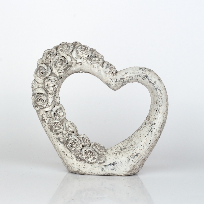 Betónová dekorácia srdce 19cm