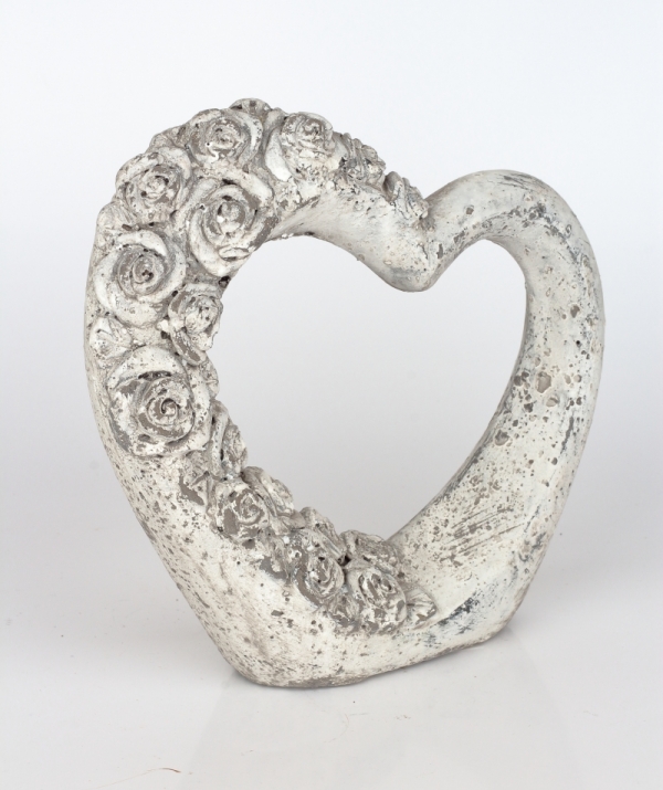Betónová dekorácia srdce 19cm