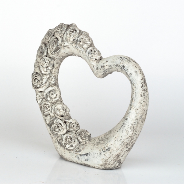 Betónová dekorácia srdce 19cm