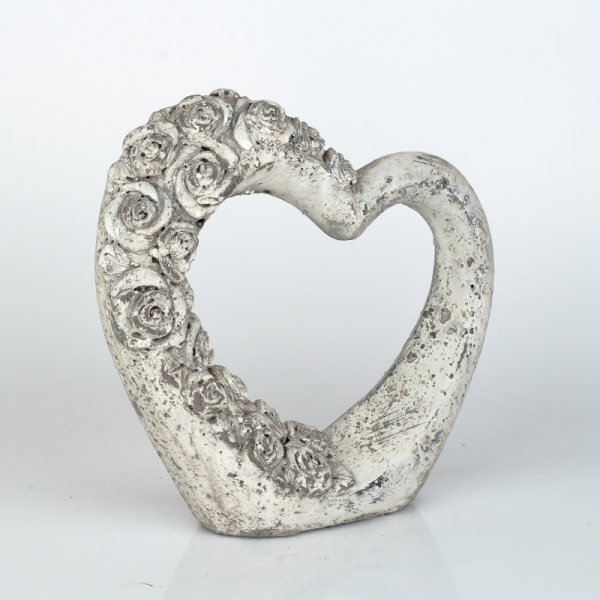 Betónová dekorácia srdce 19cm