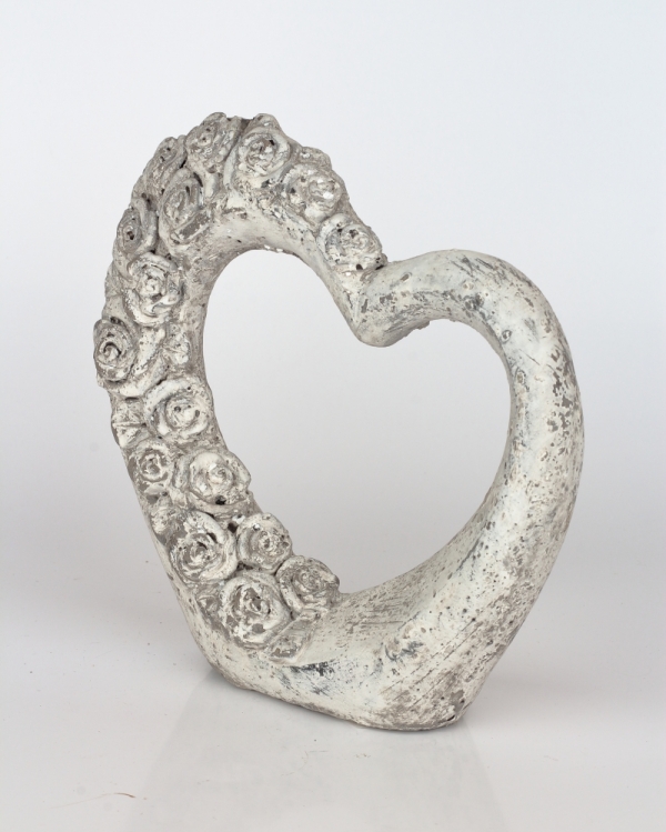 Betónová dekorácia srdce 19cm