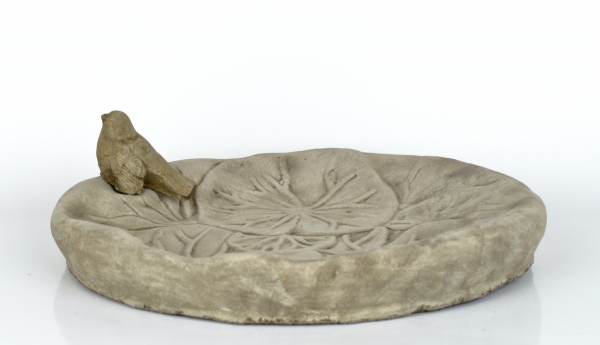 Betónové pítko s vtáčikom 33cm