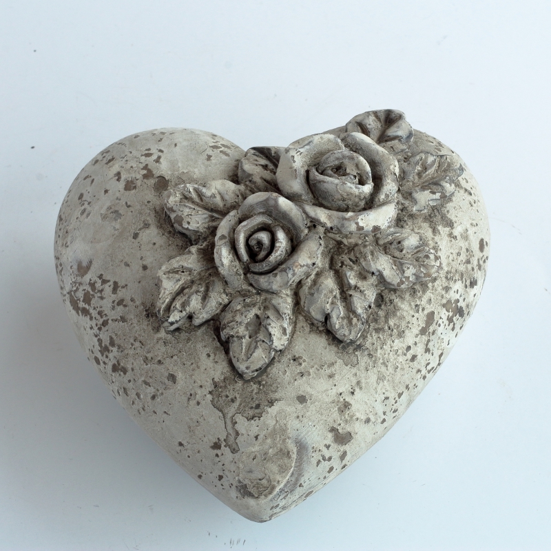 Betónové srdce Večná láska 13cm 