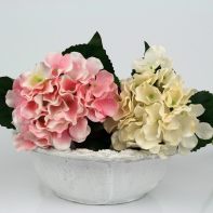 Betónový kvetináč misa s motívom ruží 23,5 cm