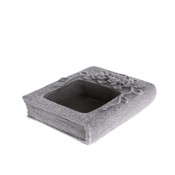 Betónový kvetináč na cintorín kniha na natrasky 6,5 x 18 x 14,5 cm