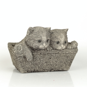 Betónový kvetináč s mačiatkami 20x17x23 cm