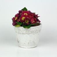 Betónový kvetináč s motívom ruží 11cm