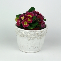 Betónový kvetináč s motívom ruží 12,5 cm