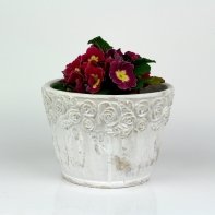 Betónový kvetináč s motívom ruží 13,5 cm