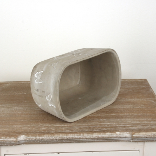 Betónový kvetináč s motýľmi 21,5cm