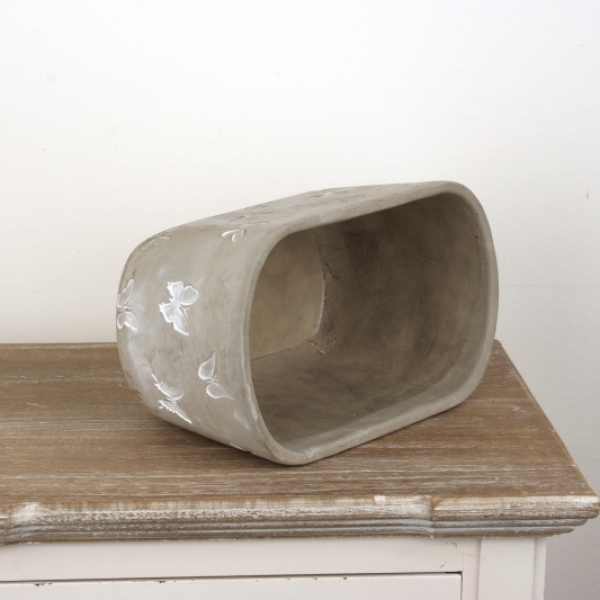 Betónový kvetináč s motýľmi 24cm