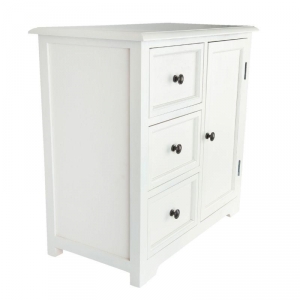 Bílá dřevěná skříňka 59x32x57cm