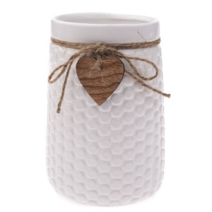 Biela keramická váza 12x17,5x16,5cm