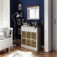 Biela komoda 3 + 6 šuplíkov Novaline 110x87x40cm