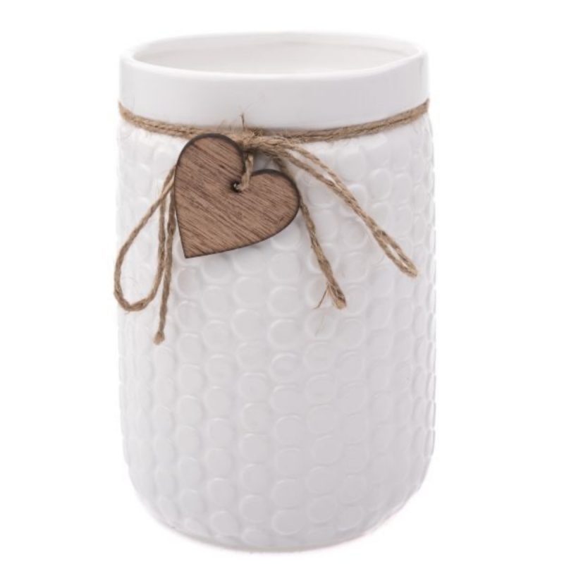 Biela váza 14,5x20x19,5cm