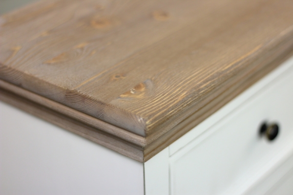 Biela vidiecka komoda s šuplíky 2 + 3 100x90x30cm