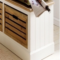 Botník do predsiene drevený biely Novaline 100x45x40cm