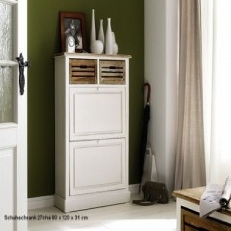 Botník dřevěný biely Novaline 80x120x31cm