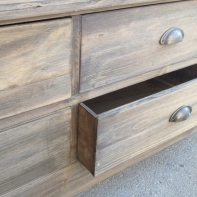 Botník so 4 zásuvkami smrekové drevo  111x41x48cm