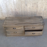 Botník so 4 zásuvkami smrekové drevo  111x41x48cm