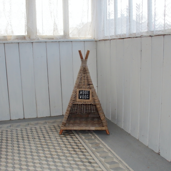 Búda pre psa ratan prírodné 50x50x82cm