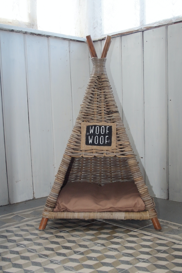 Búda pre psa ratan prírodné 50x50x82cm