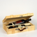 Box na dve flaše vína drevený 23x38x11cm