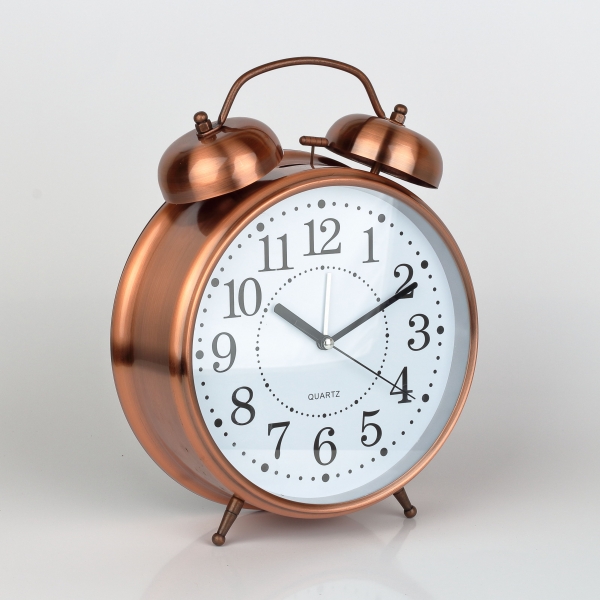 Bronzové stolní hodiny / budík 23x8x30cm