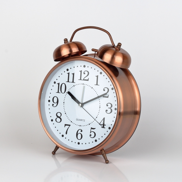 Bronzové stolní hodiny / budík 23x8x30cm