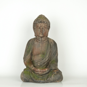 Buddha dekorácia vonkajšia - machový povrch 41cm