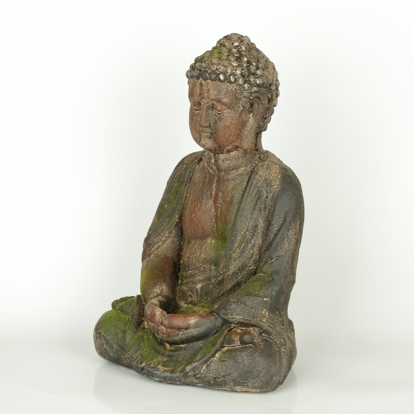 Buddha dekorácia vonkajšia - machový povrch 41cm
