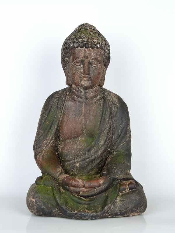 Buddha dekorácia vonkajšia - machový povrch 41cm
