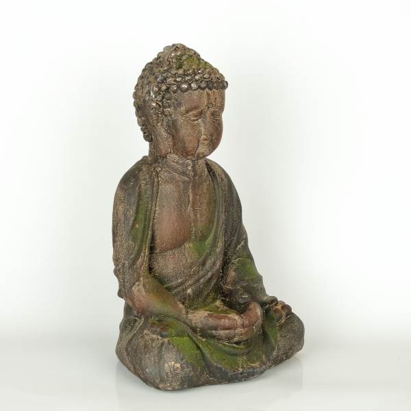 Buddha dekorácia vonkajšia - machový povrch 41cm