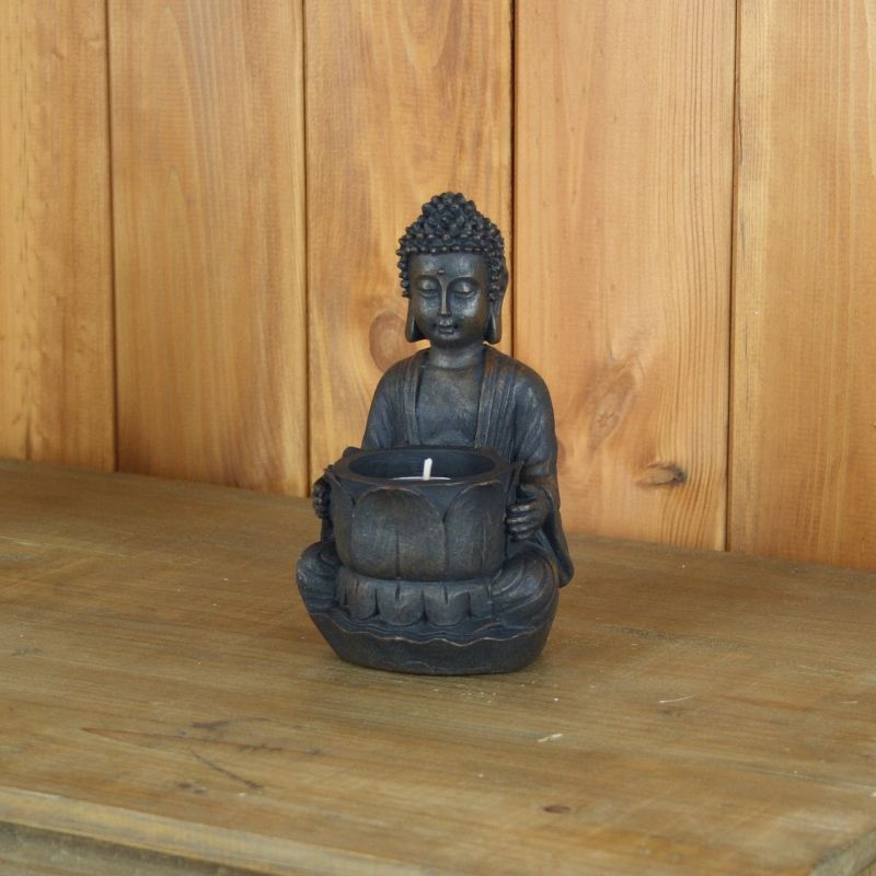 Buddha na sviečku polyresin 14cm