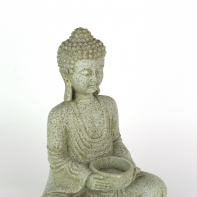 Buddha sa svietnikom sivý 27cm