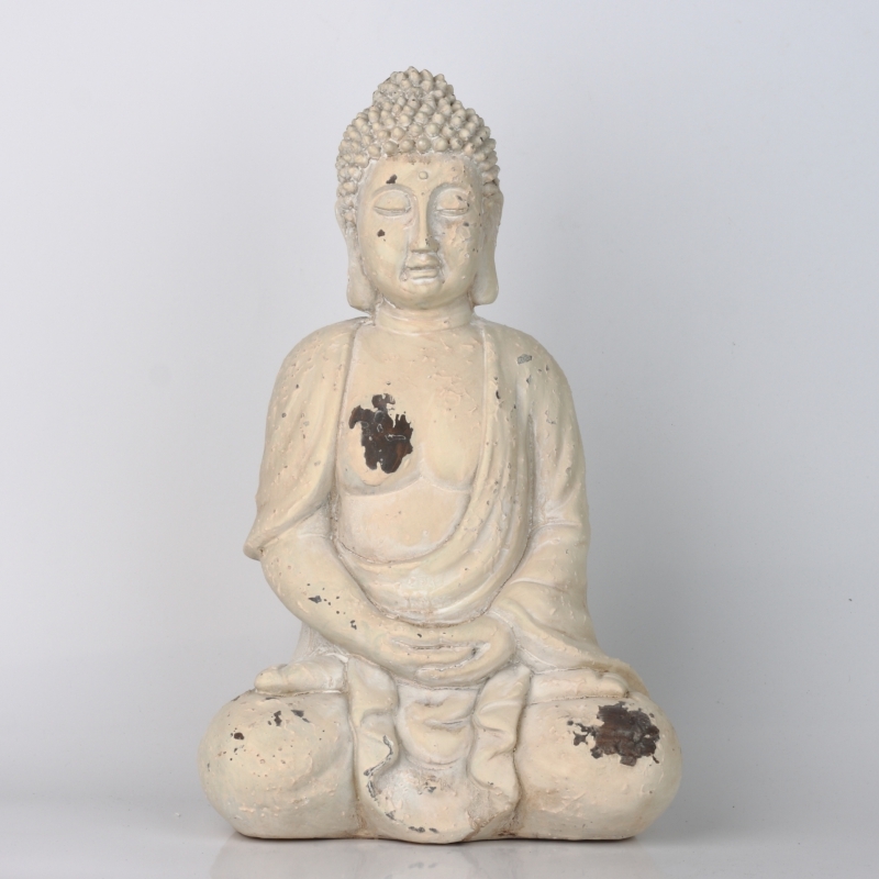 Buddha sediaci krémový 40x23cm