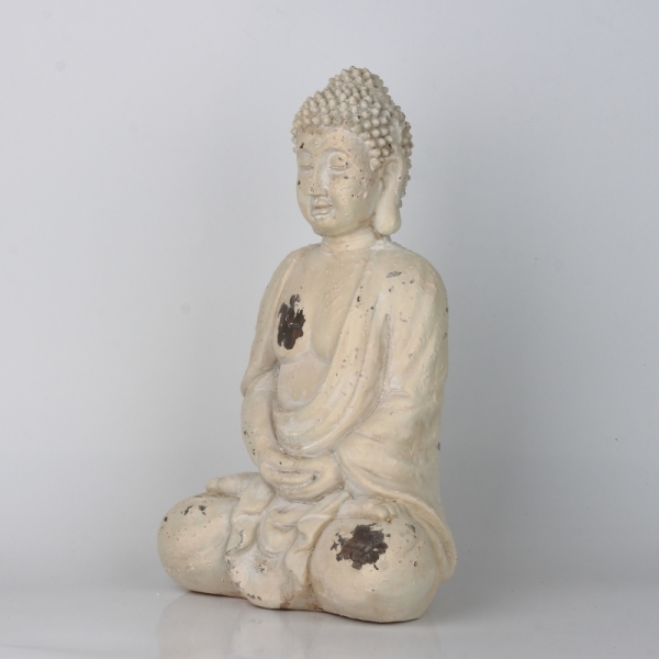 Buddha sediaci krémový 40x23cm