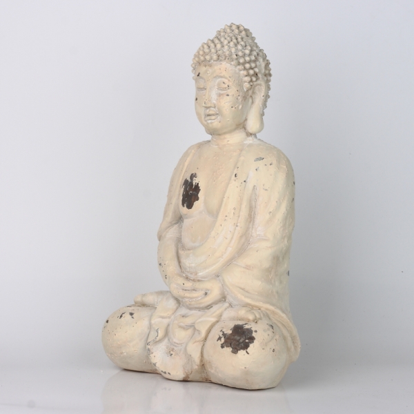 Buddha sediaci krémový 40x23cm
