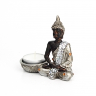 Budha svietnik 11x5x10cm ruky v lone S