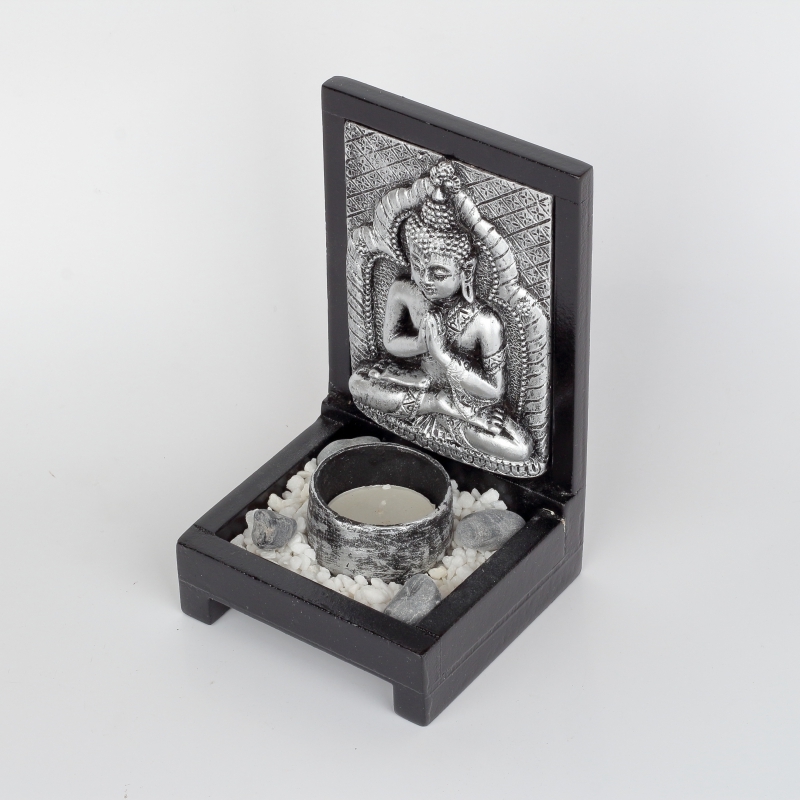 Budhovho záhradka s čajovou sviečkou 15cm