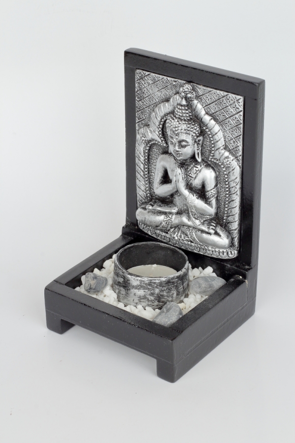 Budhovho záhradka s čajovou sviečkou 15cm