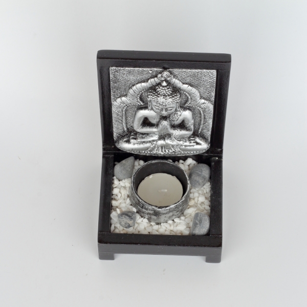 Budhovho záhradka s čajovou sviečkou 15cm