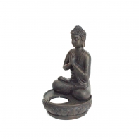 Buddha svietnik - spätá ruky 19cm