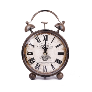 Budík kovový Vintage 16x23cm