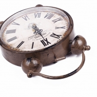 Budík kovový Vintage 16x23cm