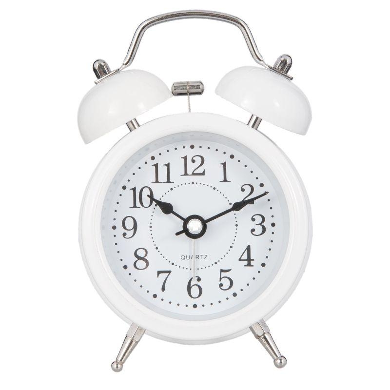 Budík retro biely 8x5x12cm 