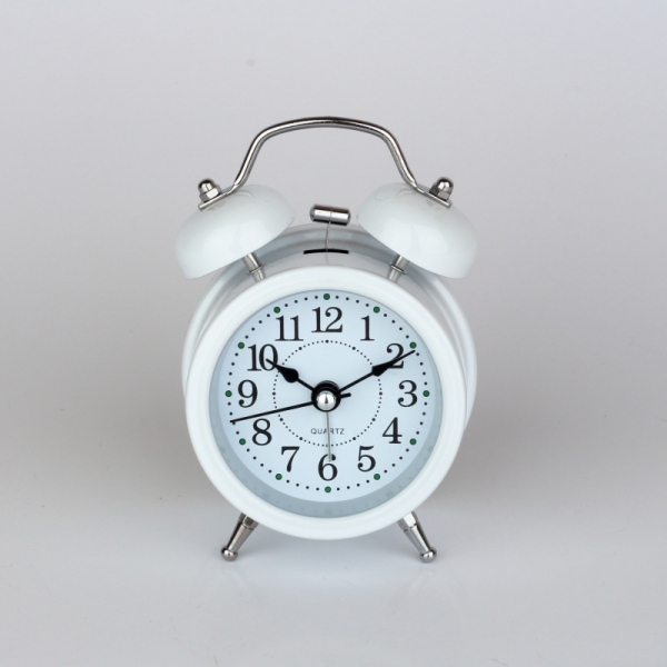Budík retro biely 8x5x12cm 