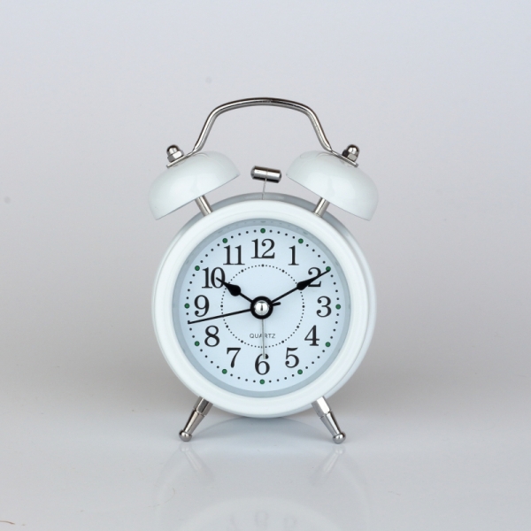 Budík retro biely 8x5x12cm 