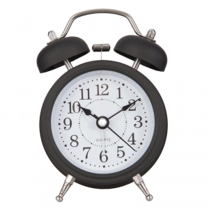 Budík retro čierny 8x5x12cm
